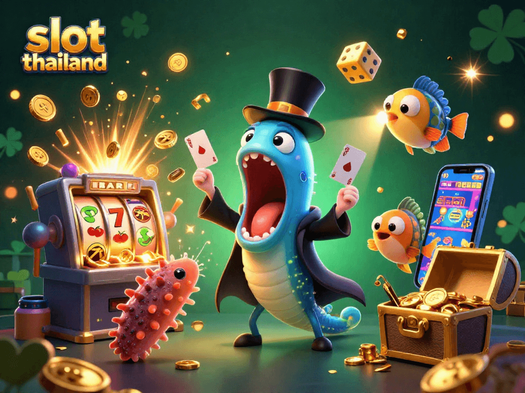 Engage with exciting slot thailand action featuring vibrant animated characters in a magical casino scene.