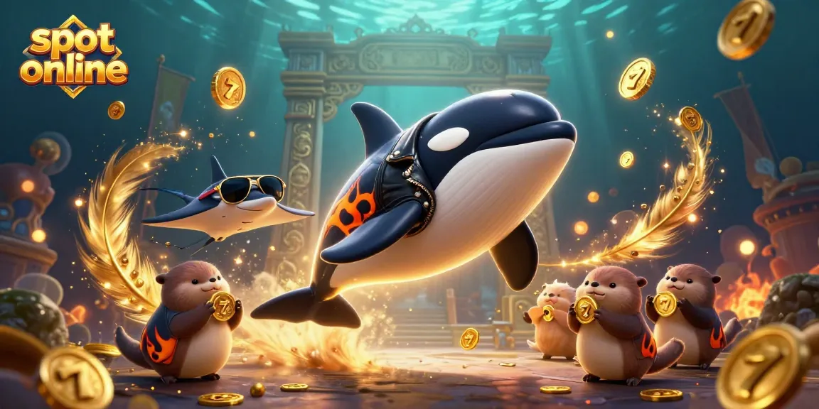 Menangkan jackpot di slot online dengan orca dan lumba-lumba yang penuh koin emas.