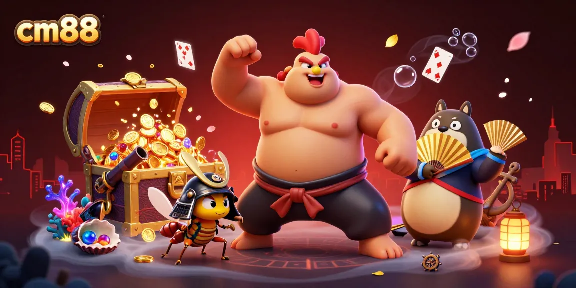 Experience thrilling wins at cm88 with dynamic casino elements in a captivating 3D scene.