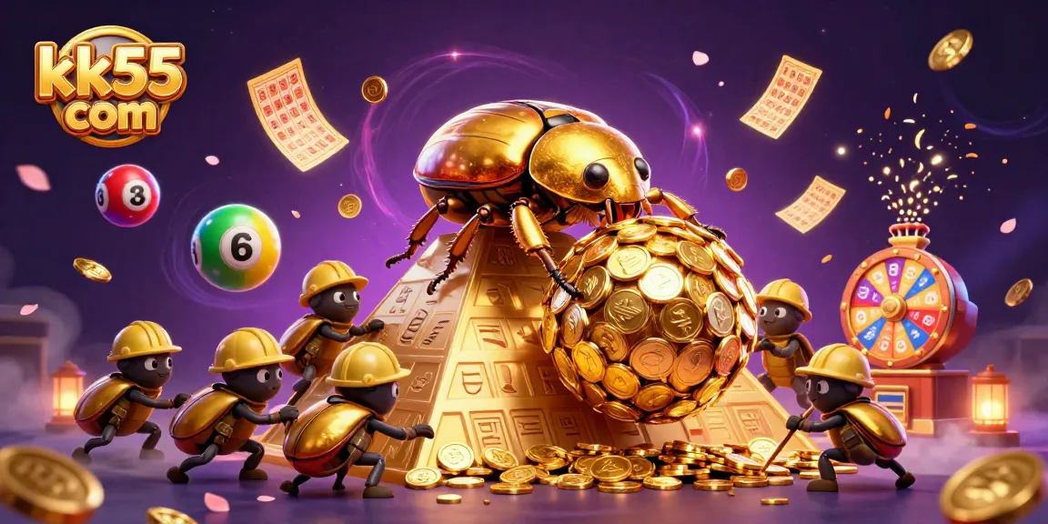 Engage with kk55 com for exciting lottery actions amid a golden casino-themed celebration