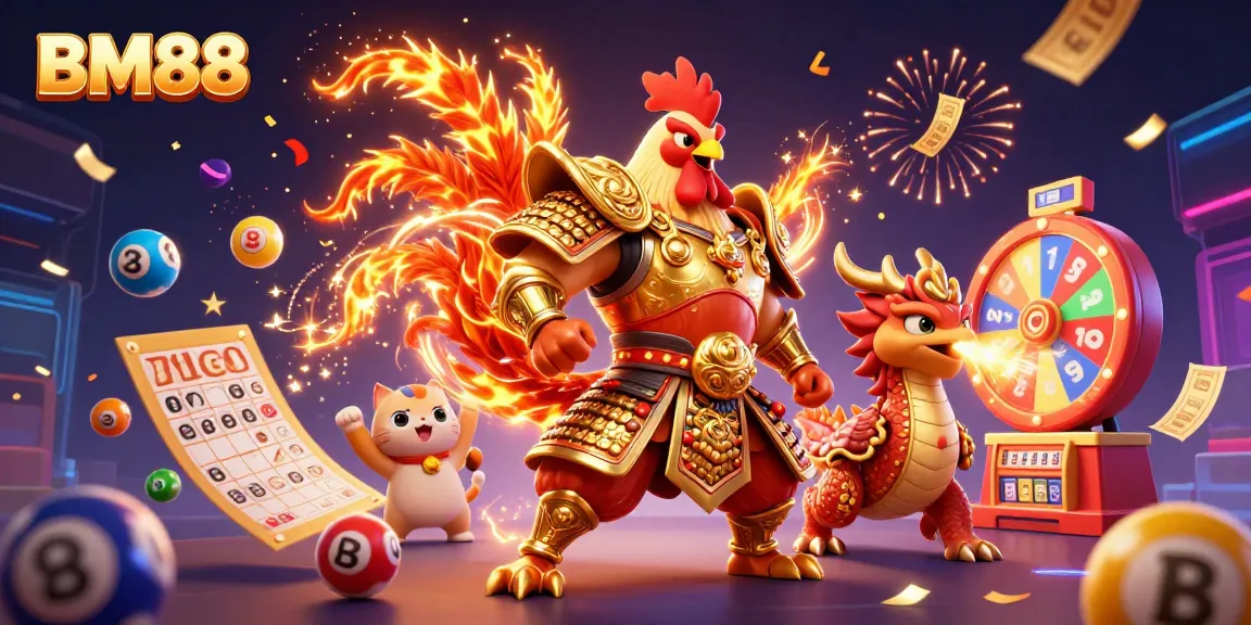Engage with BM88's thrilling world of chance and excitement in this vibrant casino scene.
