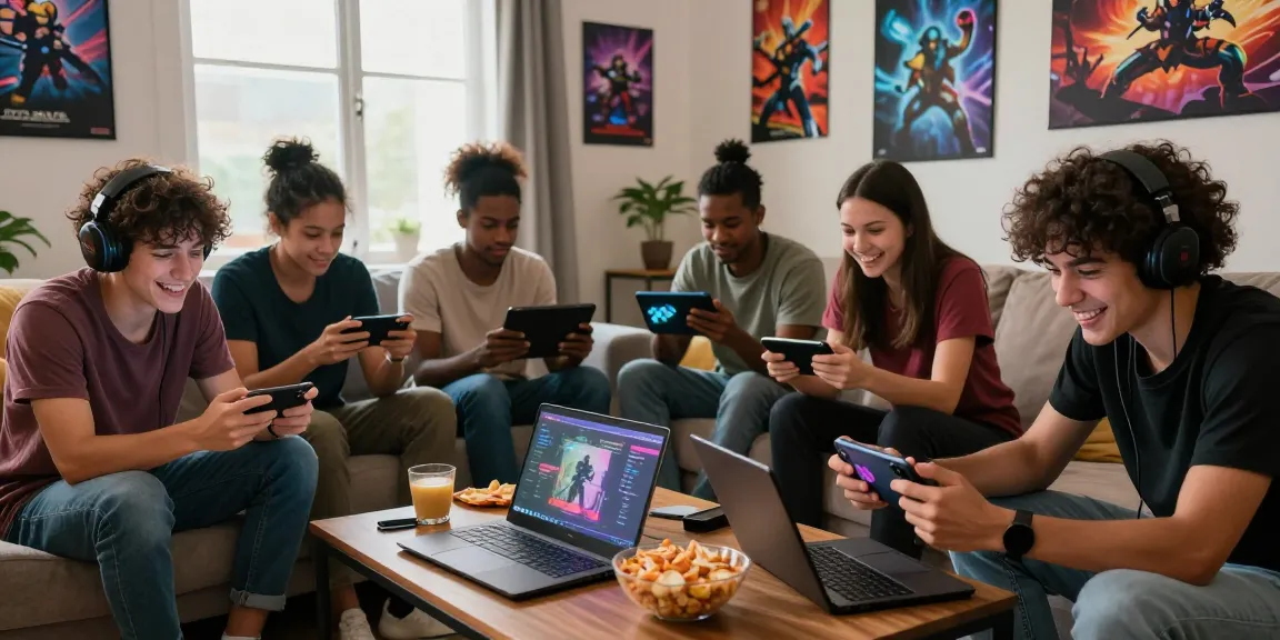 Group playing engaging xxx games in a lively gaming lounge atmosphere.