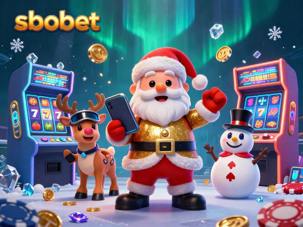 Engage in sbobet sports betting with exciting jackpot wins exemplified by a vibrant casino scene.