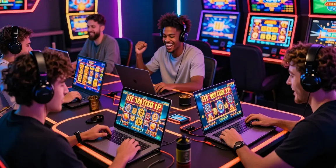 Pemain slot gacor yang antusias bermain permainan slot online dengan grafik menarik dan suasana seru.