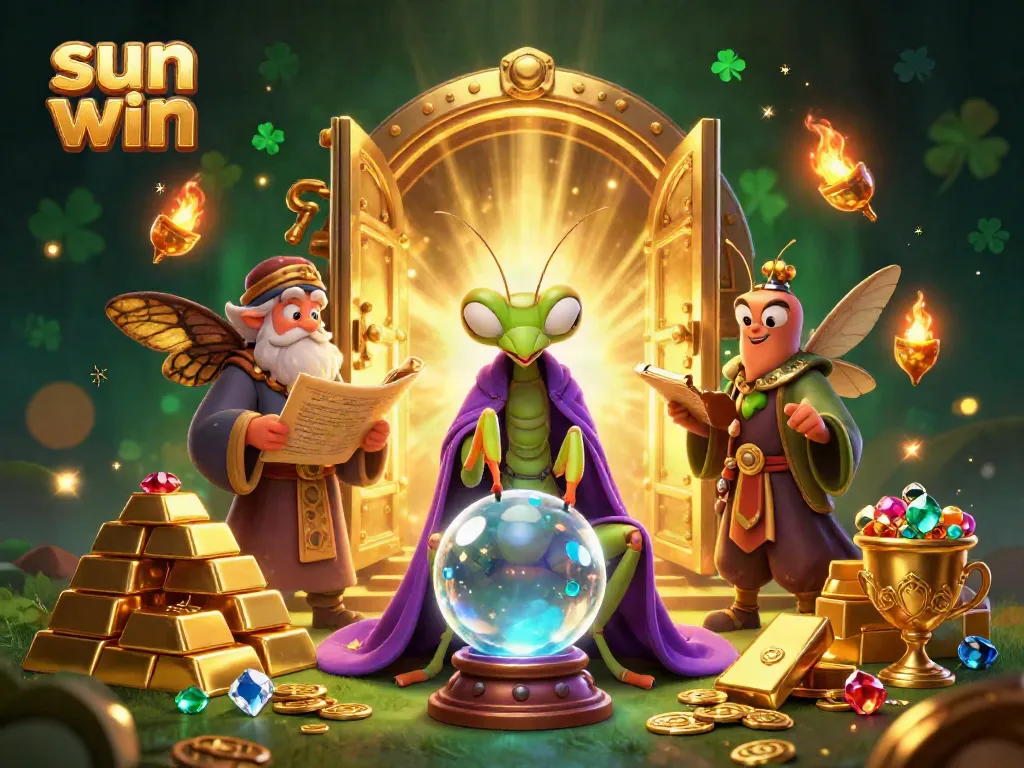 Experience the thrill of winning in the sun win casino with vibrant 3D scenes of treasures and fortune tellers.