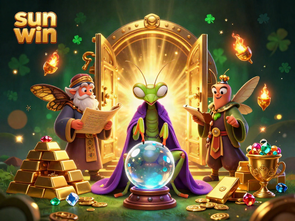 Experience the thrill of winning in the sun win casino with vibrant 3D scenes of treasures and fortune tellers.