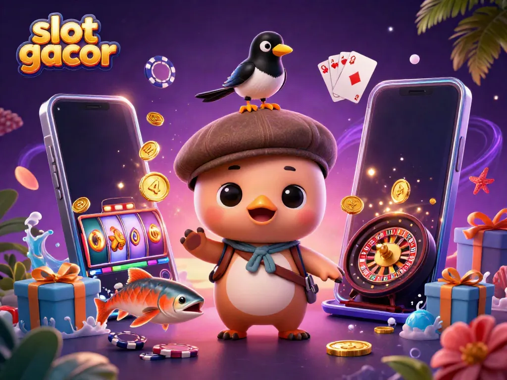 Experience excitement with slot gacor featuring colorful games, playful Nessie, and a gold-loving magpie.