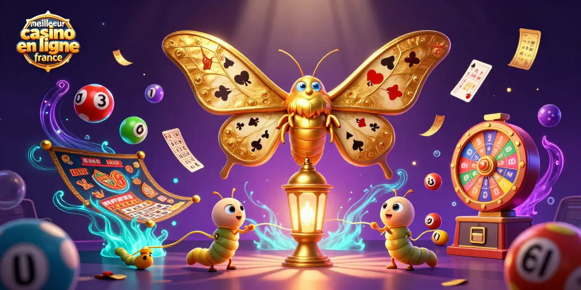 Plongez dans l'univers du meilleur casino en ligne france avec une illustration captivante de créatures et d'éléments de jeu.