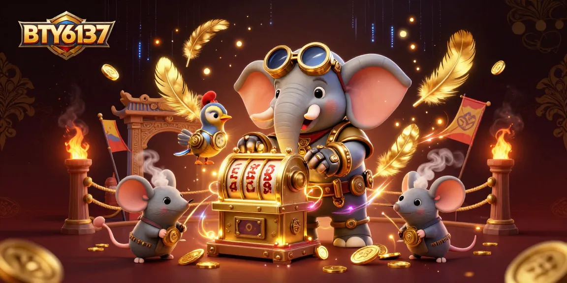 Spin and win with BTY6137 in a vibrant 3D casino-themed illustration showcasing unique characters.