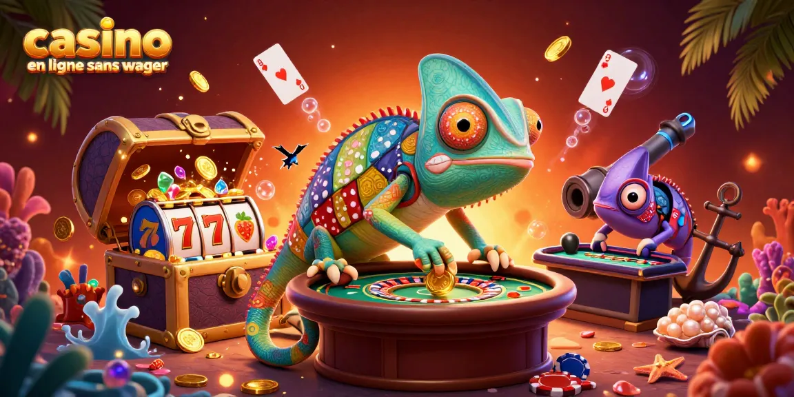 Vivez l'expérience de jeu dans un casino en ligne sans wager avec notre illustration dynamique captivante.