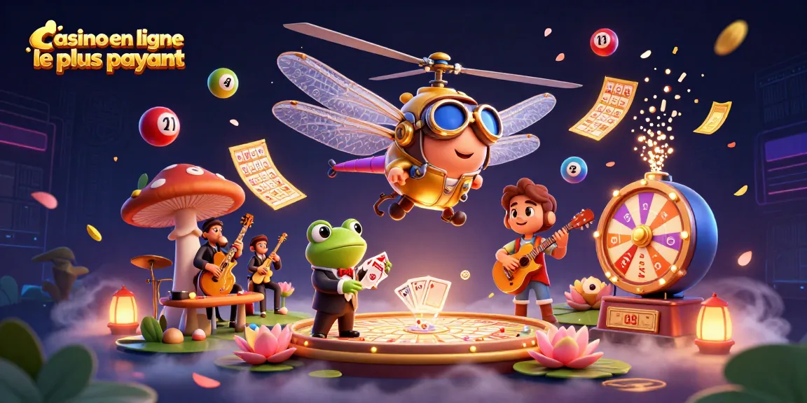 Découvrez le casino en ligne le plus payant avec une illustration riche en détails de jeux et personnages amusants.