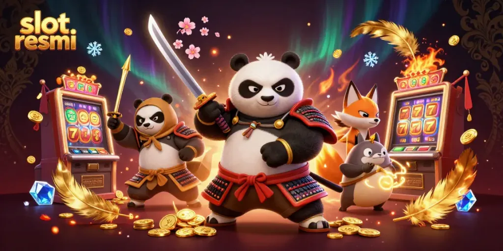 Play thrilling slot resmi action with vibrant characters and dynamic casino elements in an engaging atmosphere.