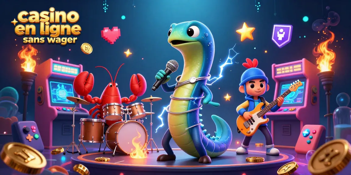 Profitez d'une spectaculaire scène de spectacle de casino en ligne sans wager avec un poisson-électrique DJ et ses musiciens.