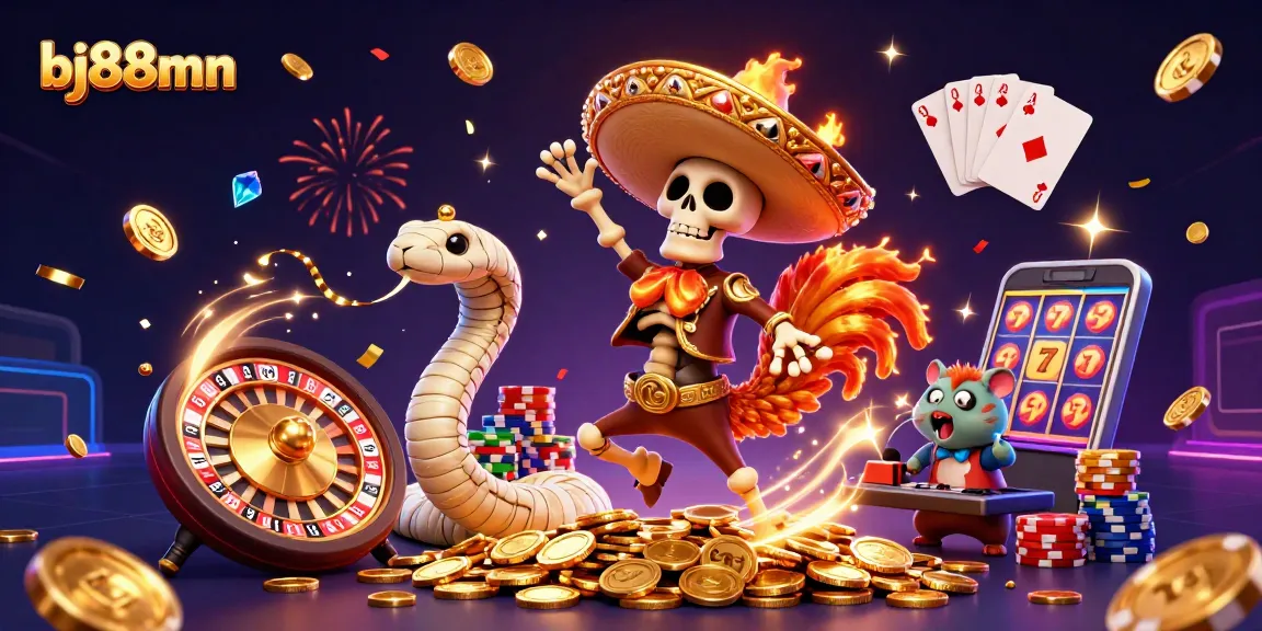 Engage in thrilling action with bj88mn while celebrating victories at a vibrant online casino scene.