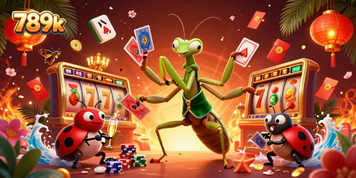 Experience thrilling gameplay at 789k with an exciting 3D casino scene featuring slot elements and vibrant characters.