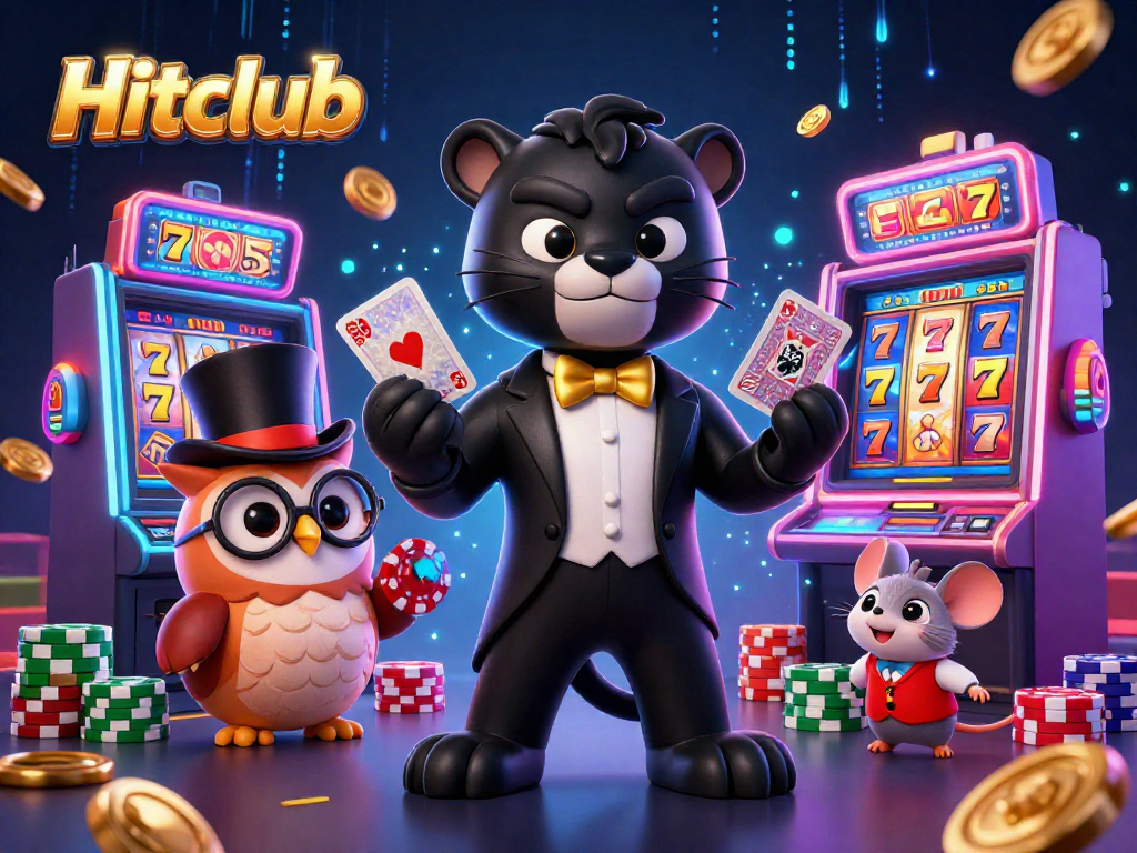 Engage in thrilling slot games at Hitclub with stylish characters ready for action.