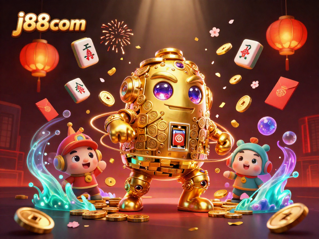 Engage with thrilling gaming action at j88 com featuring dynamic golden golem and festive elements.