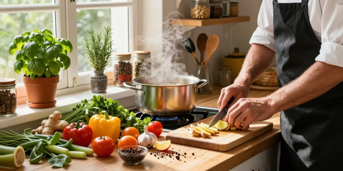 เว็บสล็อต แท้ 100 เปอร์เซ็นต์ chef preparing healthy ingredients in a vibrant kitchen