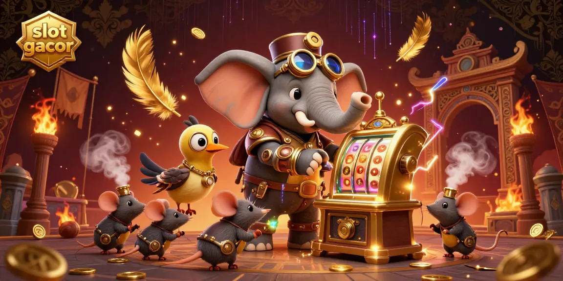 Spin the slot gacor with our vibrant steampunk illustration, capturing dynamic casino energy.