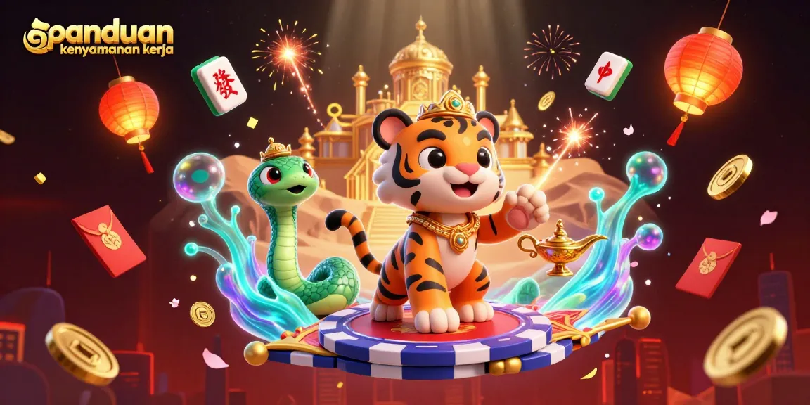 Experience panduan kenyamanan kerja with a vibrant casino-themed illustration showcasing dynamic characters and elements.
