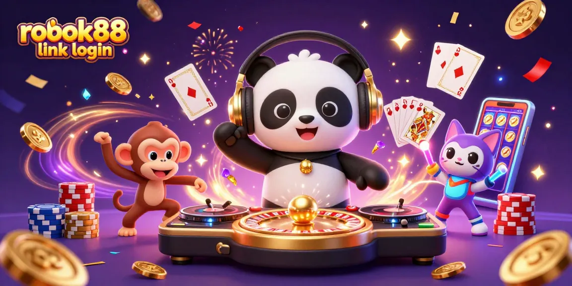 Experience excitement with rokok88 link login and vibrant casino characters in a dynamic scene.