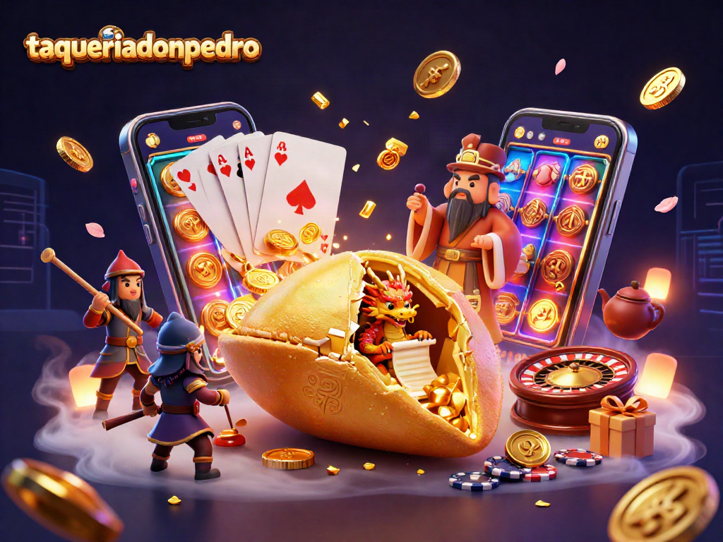 Engage with taqueriadonpedro's exciting casino-themed 3D illustration featuring dynamic gambling elements.