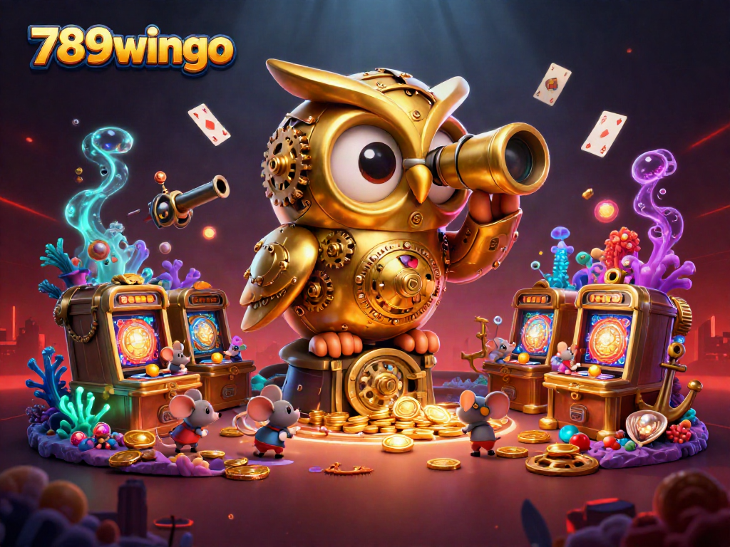 Experience the thrill of winning at 789wingo with a vibrant 3D casino scene.