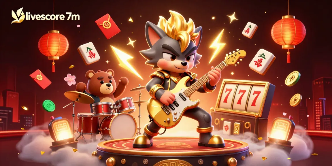 Experience vibrant action with the livescore 7m theme in a lively casino scene.