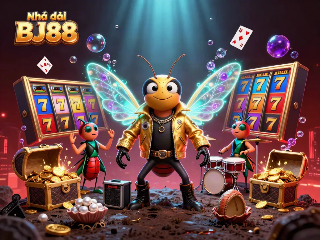 Engage in thrilling gaming at Nhà cái BJ88 with exciting slot reels and vibrant jackpot counters.
