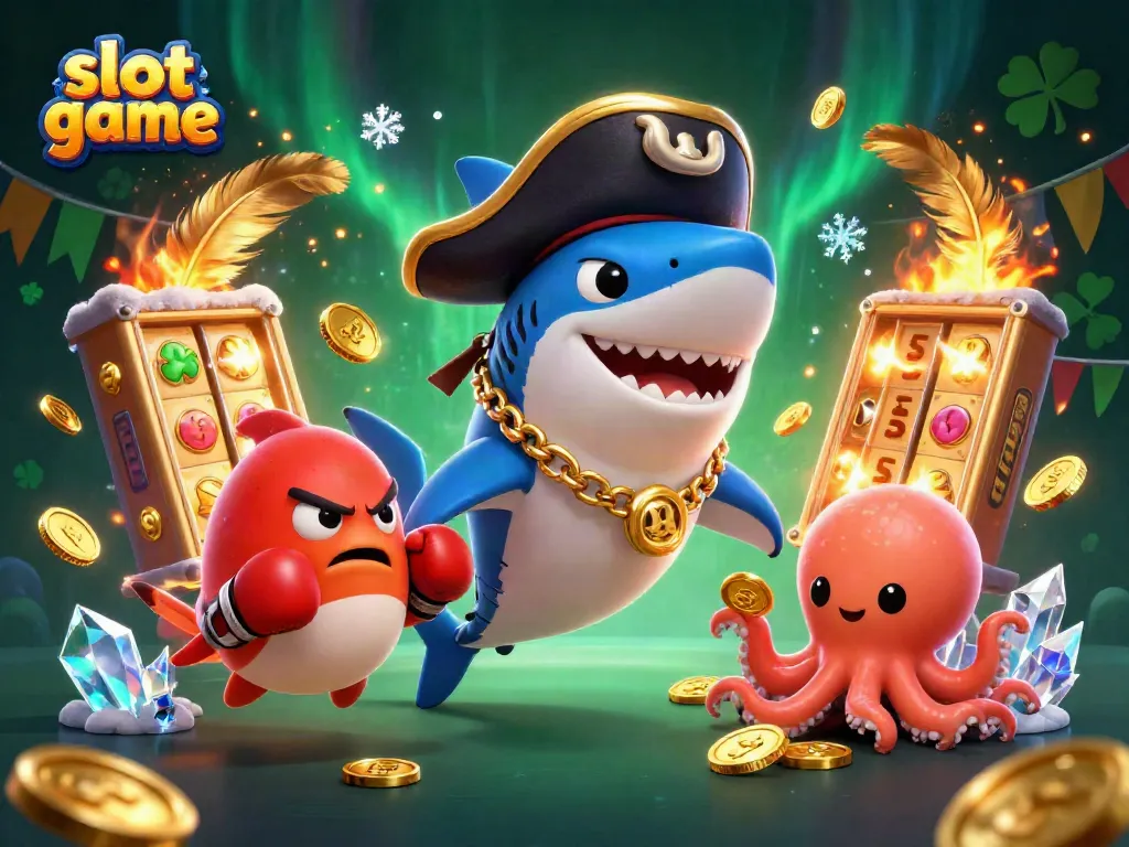 Engage with an exciting slot game scene featuring characters and dynamic elements.
