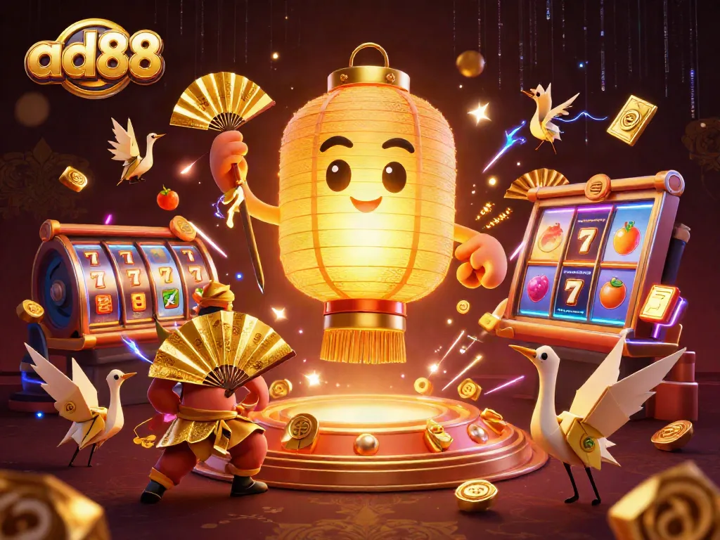 Experience the thrill of ad88's online slots with vibrant characters and dynamic game elements.