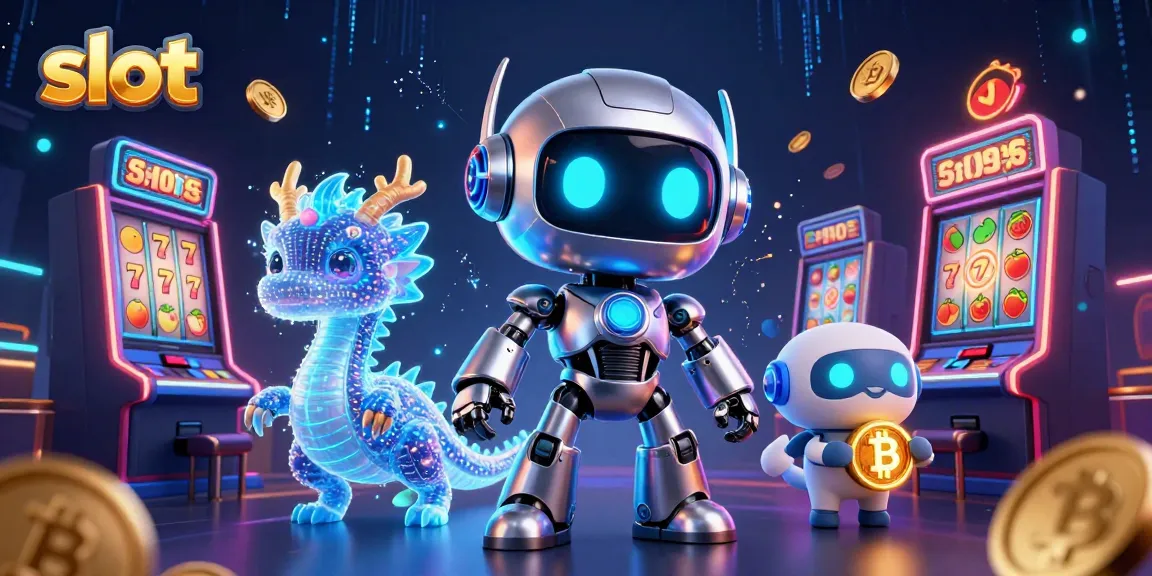 Spin the slot reels with excitement in this 3D illustration capturing a vibrant casino scene.