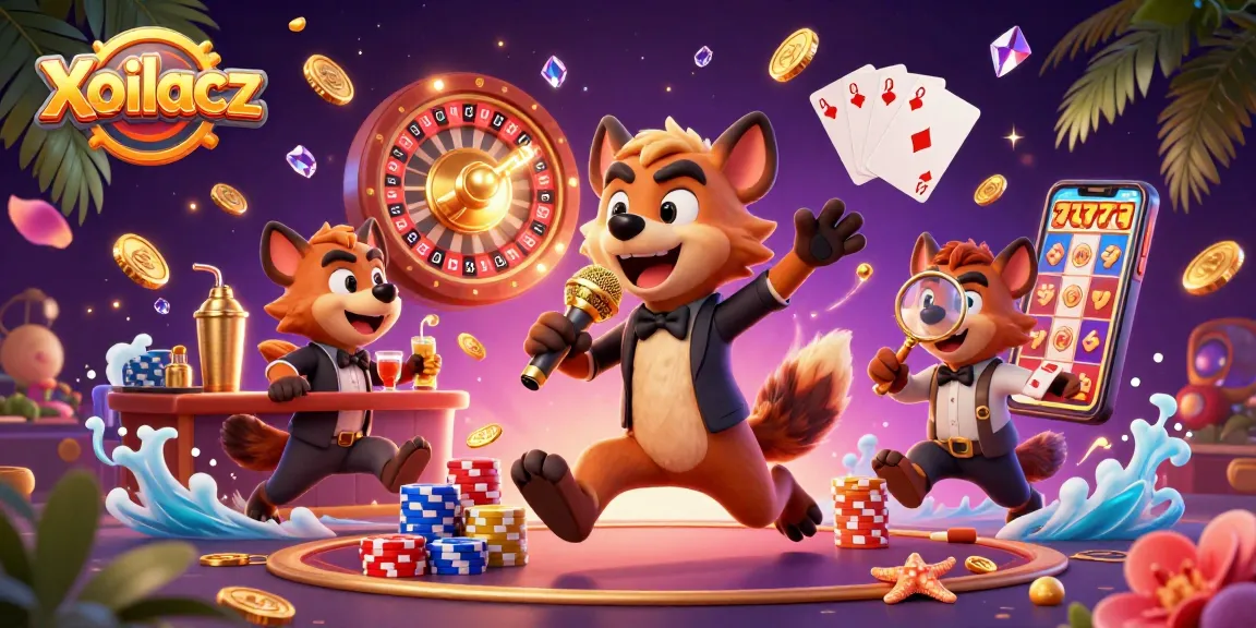 Xoilacz hyenas bring laughter and excitement to casino games with vibrant scenes of poker chips and slot machines.