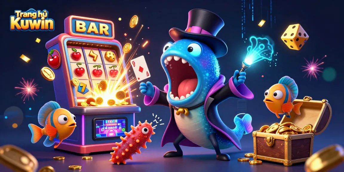 Experience excitement at Trang chủ Kuwin with a vibrant casino scene featuring magical deep-sea creatures.