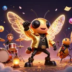 Experience an engaging lottery scene with Vin88 featuring dynamic characters and colorful elements.