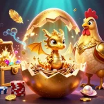 Join the fun at Bosjoko as a golden dragon emerges from a poker chip nest, showcasing thrilling casino gameplay elements.