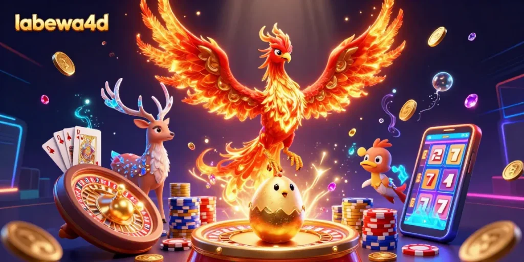 Mengambil tindakan di labewa4d dengan api phoenix yang menyala dan harta berjaya yang tak terhitung.
