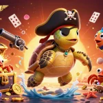 Play and win at 007WIN with pirate-themed treasure underwater, showcasing exciting casino elements.