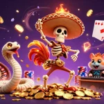 casino en ligne avis : célébrer les gains autour de personnages festifs et des jeux de casino