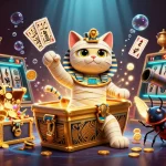 Vivez l'expérience du casino en ligne le plus payant avec un chat momie égyptien et des éléments de jeu captivants.