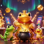 Tài xỉu MD5 reveals thrilling casino dynamics as an alchemist transforms base metals into gold in a lively illustration.