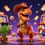 Engage in judi slot gacor with colorful reels, vibrant jackpots, and dynamic prize elements in this lively casino scene.