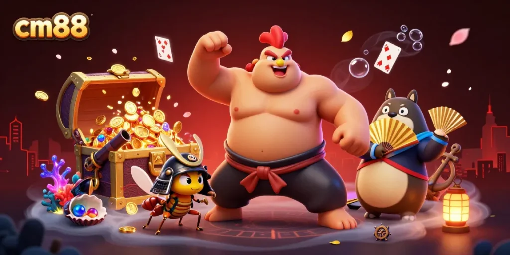 Experience thrilling wins at cm88 with dynamic casino elements in a captivating 3D scene.