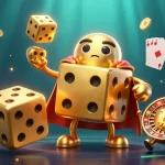 winbox offers exciting gameplay featuring vibrant 3D characters and casino elements in a packed scene.