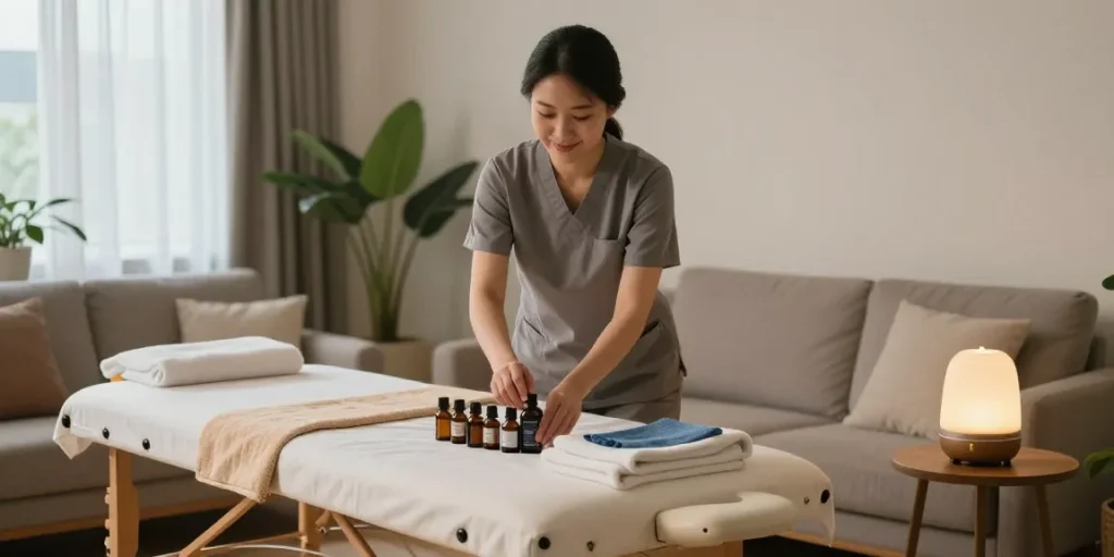 Experience a premium 경기광주출장마사지 service in a peaceful home setting.