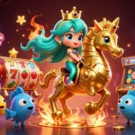 Enjoy a thrilling CM88-themed slots experience with cartoon characters celebrating wins amidst vibrant gaming elements.